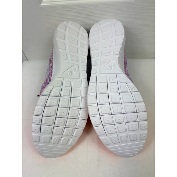 Nike Flyknit Roshe Run White Multi Color Random Yarn Size W11 M9.5 NWOB